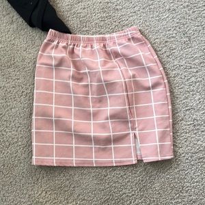 Ink plaid skirt